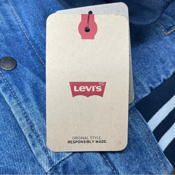 Levi's Men's Denim Zip Varsity Bomber Jacket Vintage Retro
Streetwear Casual NWT - Picture 10 of 12